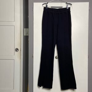 good american boot cut slit sweatpants 3 black dressy office business preppy